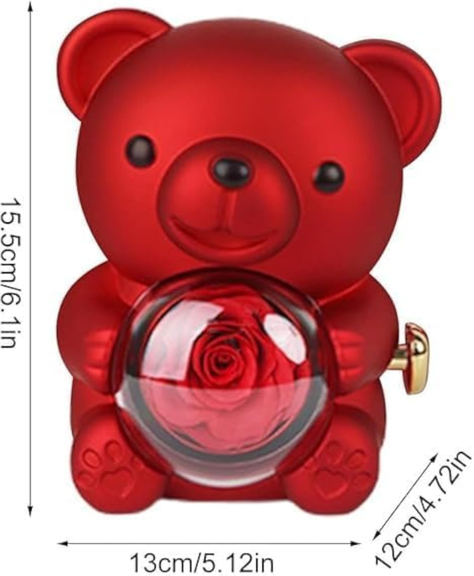 Red Bear Box Eternal Flowers Rose Birthday Gifts